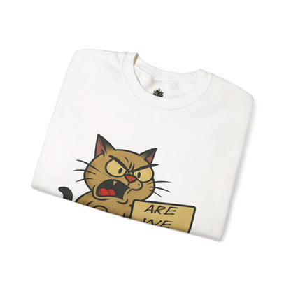 Are We Next – Angry Cat Protest Crewneck Sweatshirt