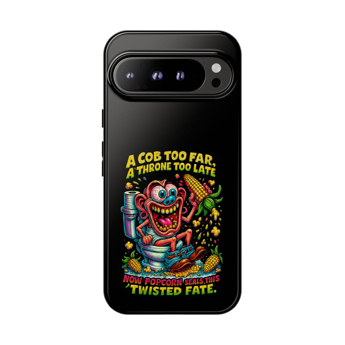 Phone Case — "A Cob Too Far" Popcorn Horror Design
