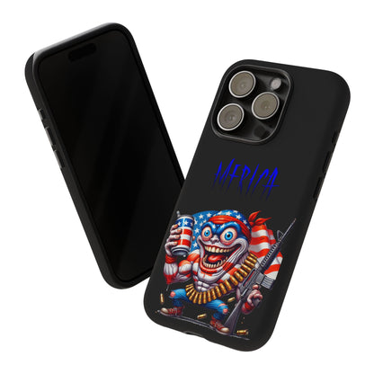 Phone Case — Patriotic 'Merica Clown with Flag, Beer & Rifle