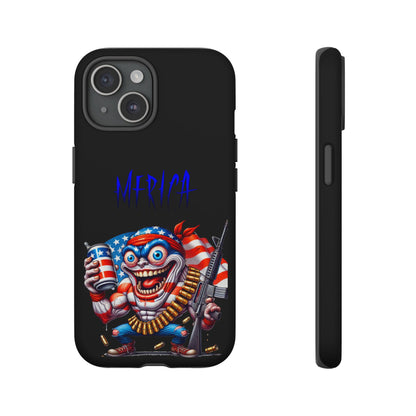 Phone Case — Patriotic 'Merica Clown with Flag, Beer & Rifle