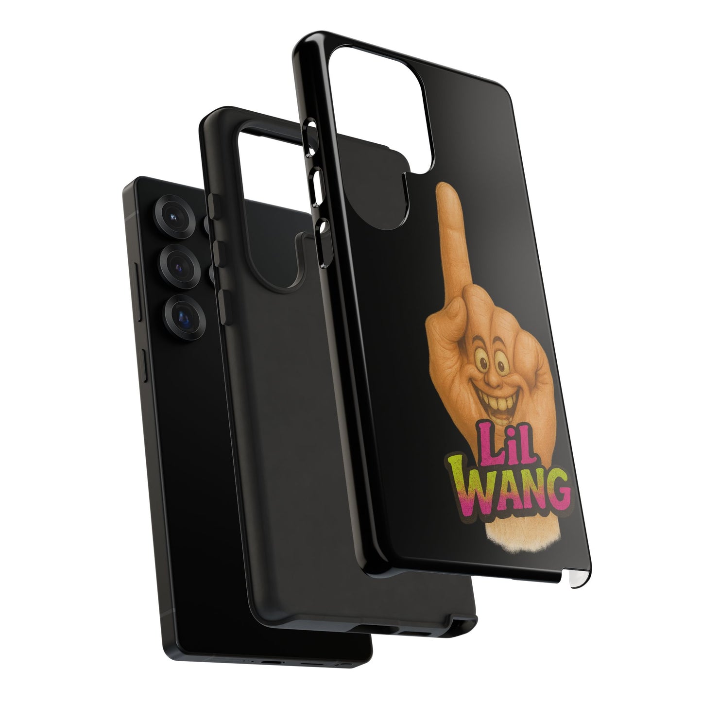 Phone Case — 'Lil Wang' Humorous Middle Finger Character Protective Cover