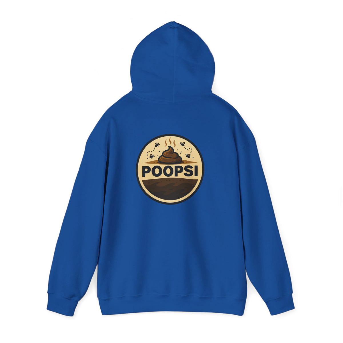 Funny 'POOPSI' Logo Hoodie — Retro Poop Emoji Graphic Pullover