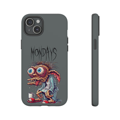 Mondays Zombie Character Phone Case – Funny Groggy Coffee Phone Cover