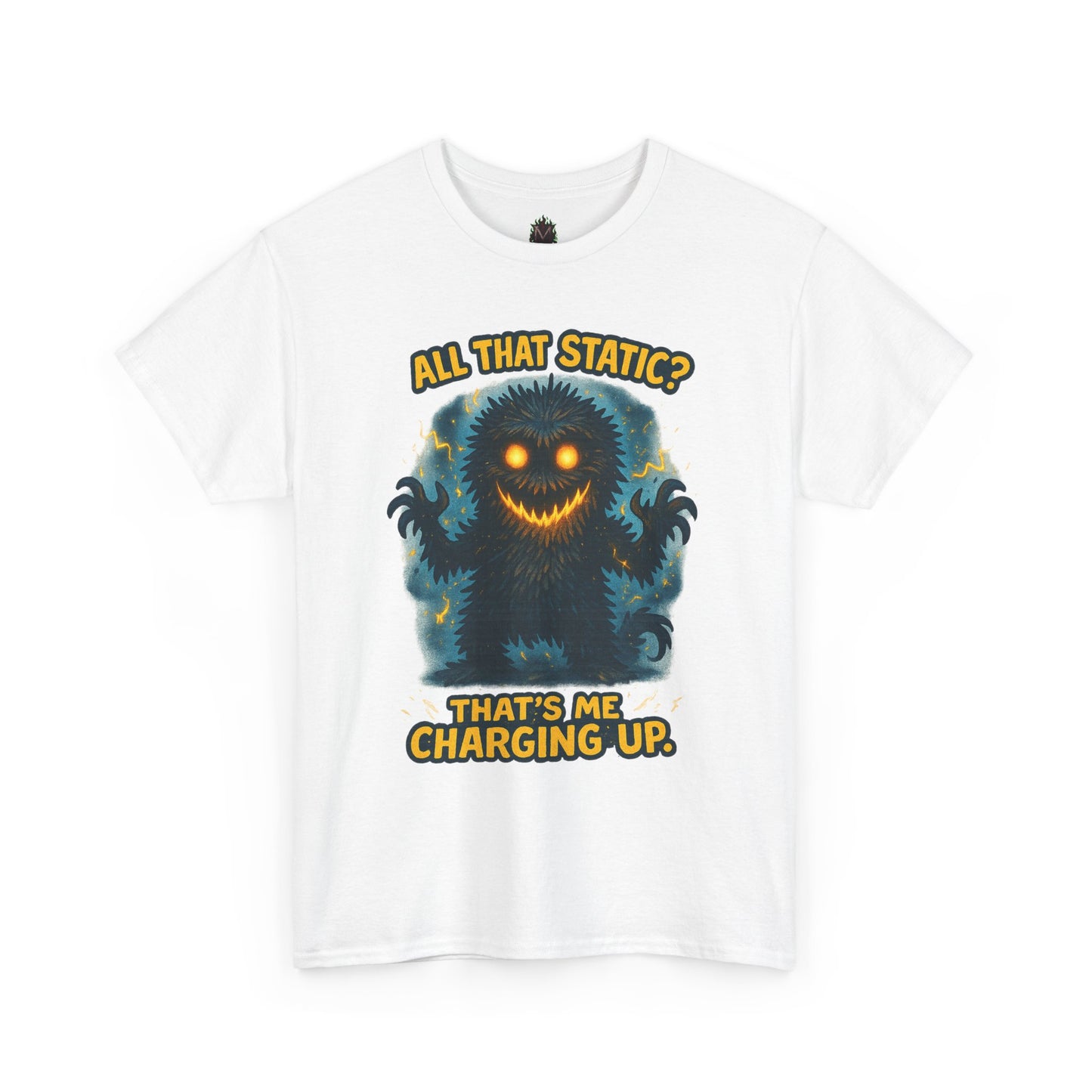 All That Static Monster, T-Shirt | Funny Electric Charging Graphic