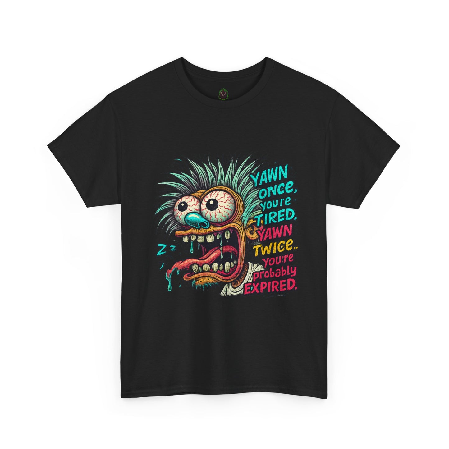 Grotesque Yawning Monster T-Shirt | Cartoon Creepy Illustration