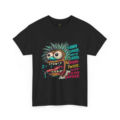 Grotesque Yawning Monster T-Shirt | Cartoon Creepy Illustration