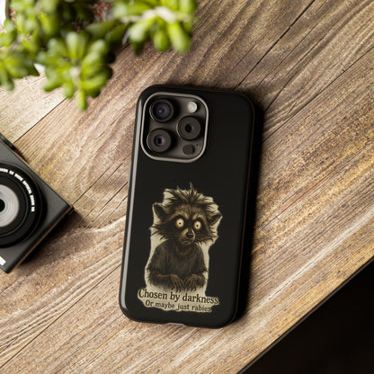 Phone Case — "Chosen by Darkness (Or Maybe Just Rabies)" Cute Creepy Lemur Design