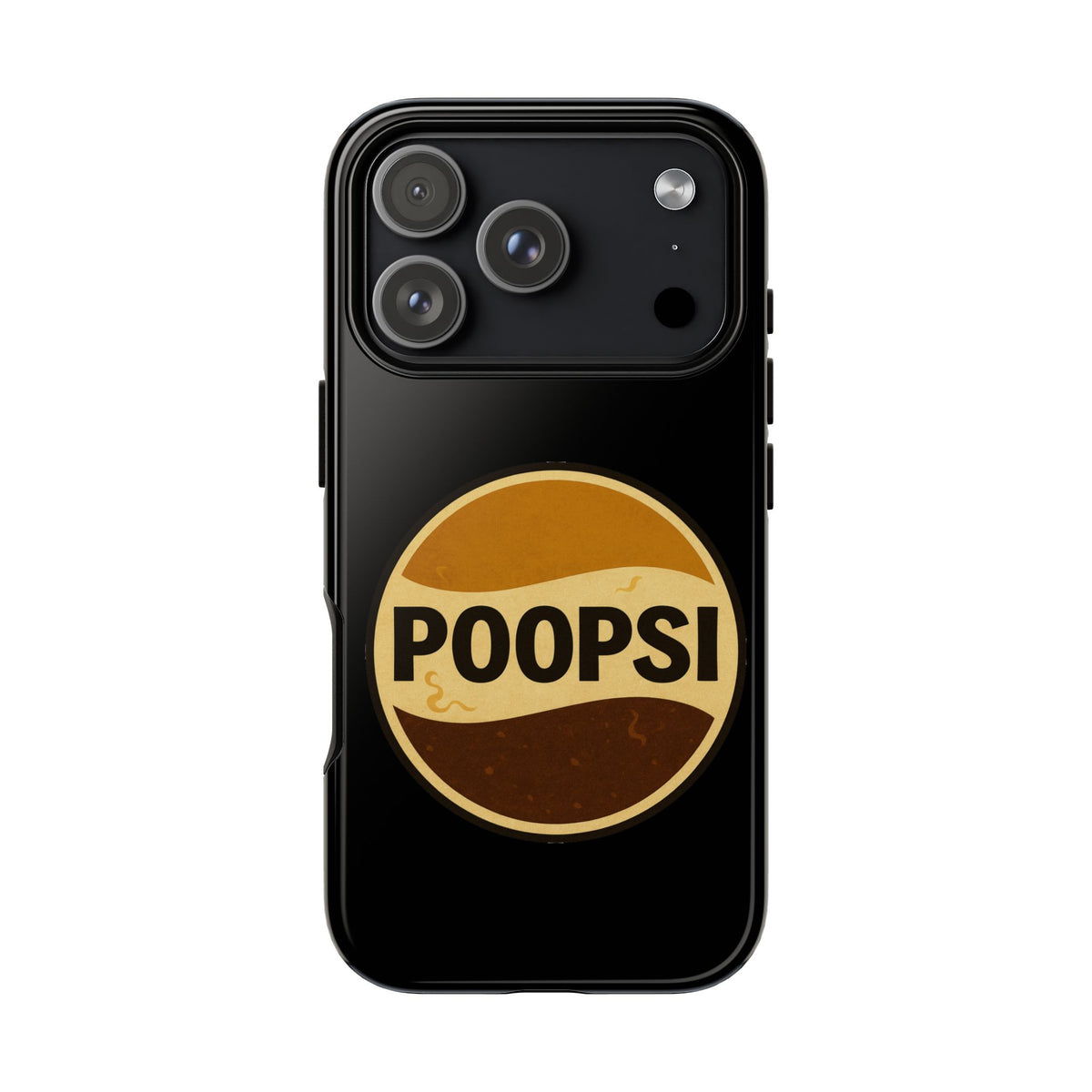 Poopsi Retro Logo Phone Case — Funny Vintage Soda-Inspired iPhone Cover