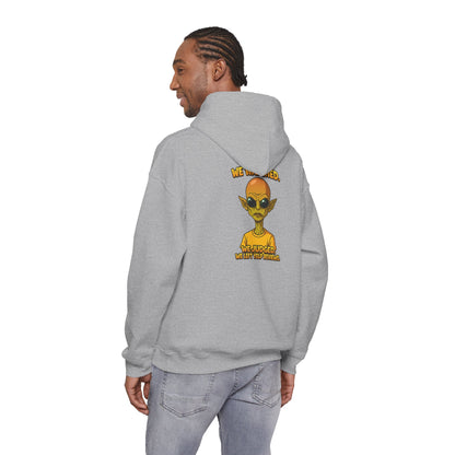 Alien Graphic Hoodie - "We Judged, We’ve Deported" Satirical UFO Sweatshirt