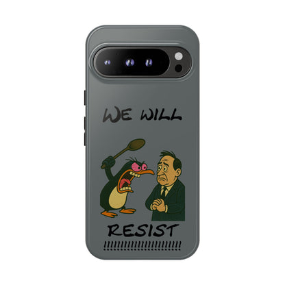 Phone Case - "We Will Resist" Cartoon Protest Design