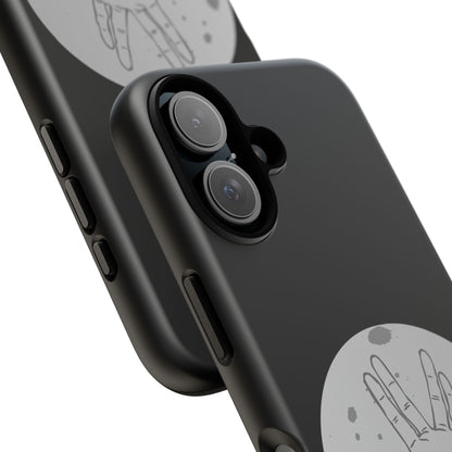Spock Live Long Phone Case — Vulcan Salute Moon Graphic