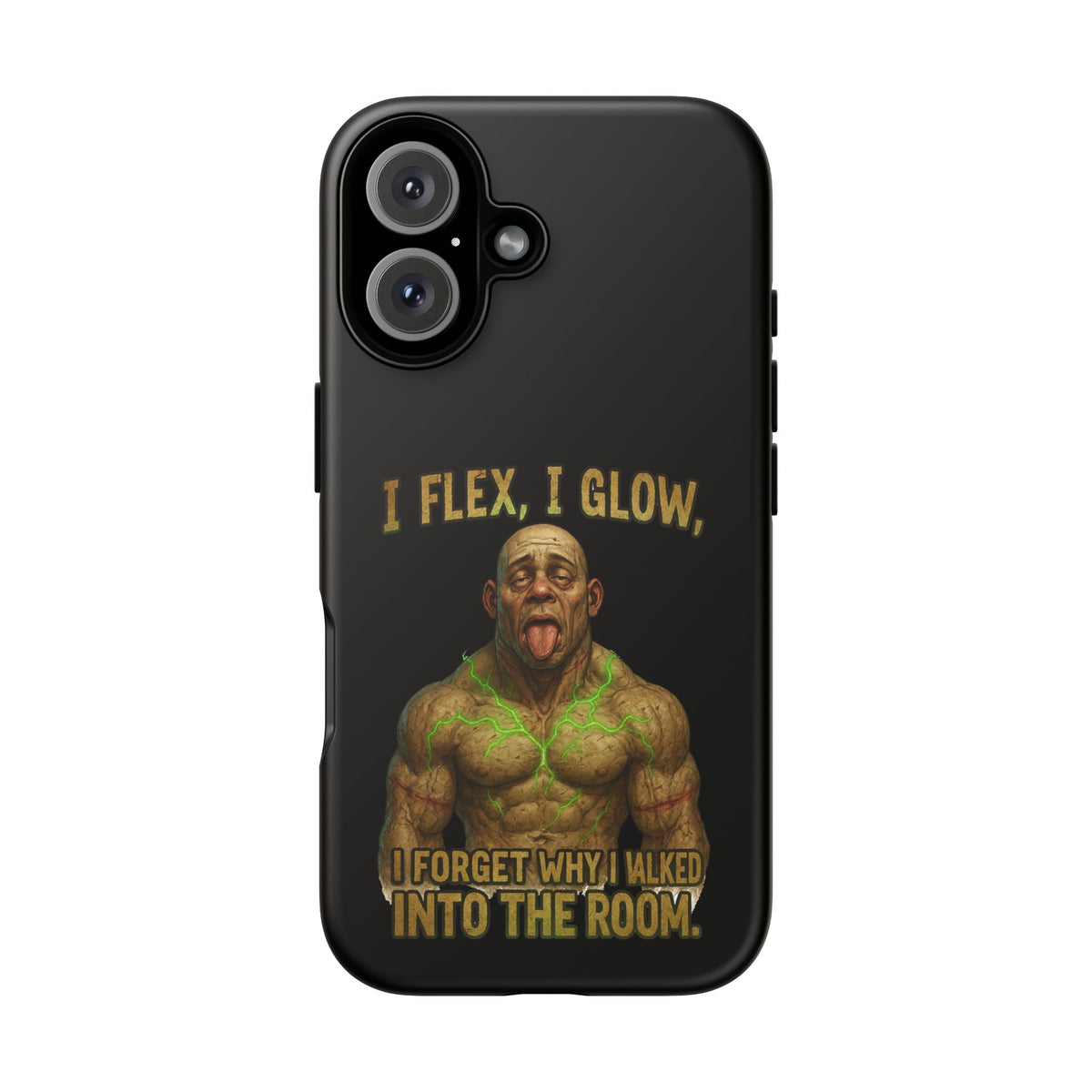 Phone Case — I Flex, I Glow Funny Muscular Guy Phone Cover