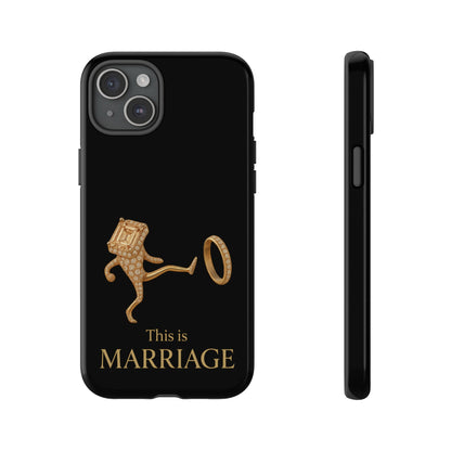 Phone Case - ‘This is Marriage’ Gold Ring Cartoon Design