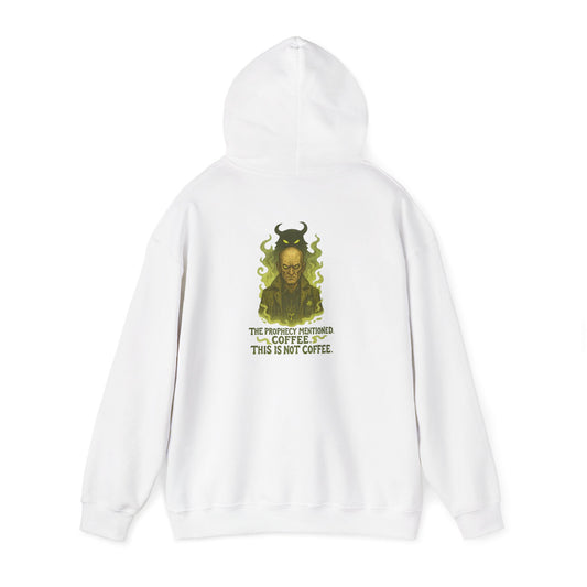 Hoodie — 'This Is Not Coffee' Witchy Green Potion Graphic Pullover