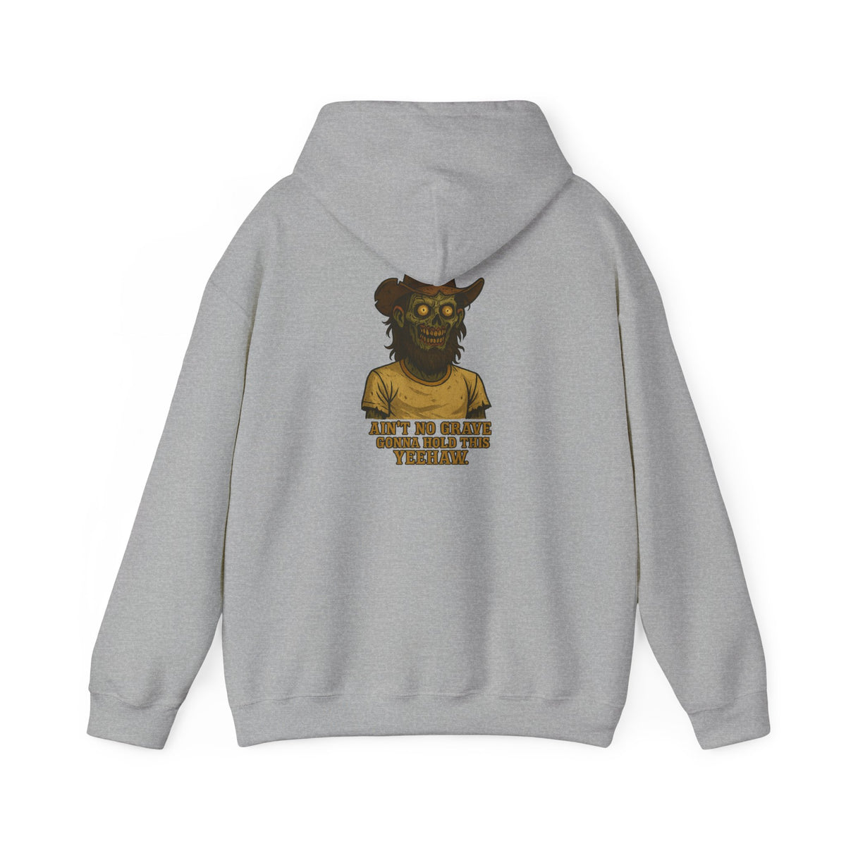 Hoodie - 'Ain't No Grave Could Hold This' Haunted Monster Graphic Pullover