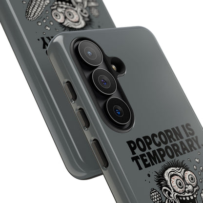 Phone Case — "Popcorn Is Temporary, Corn Is Eternal" Retro Zombie Corn Design