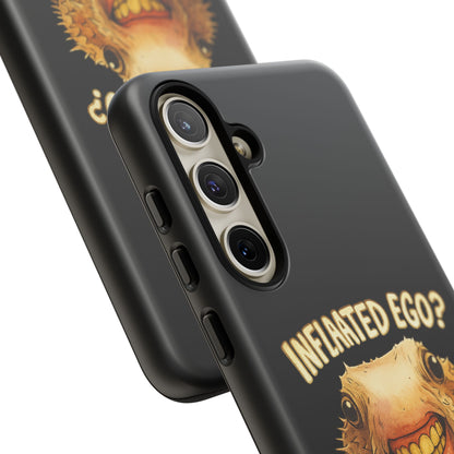 Phone Case — "Inflated Ego? Nah, It's Just Anxiety" Funny Pufferfish Design