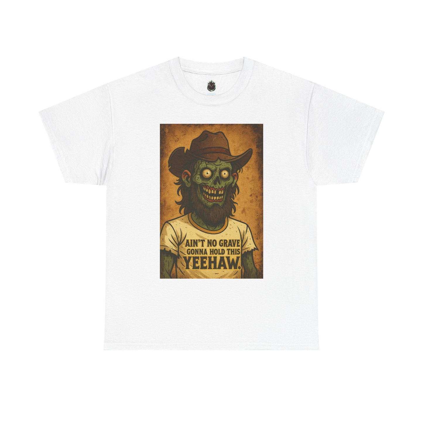 Zombie Cowboy 'Ain't No Grave Gonna Hold This Yeehaw' T-Shirt | Horror Western