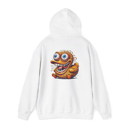 Hoodie — Whimsical Big-Eyed Monster Cartoon Back Print