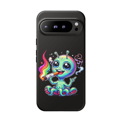 Alien Smoking Rainbow Joint Phone Case — Cute Psychedelic Cannabis iPhone Cover
