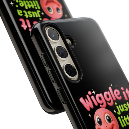 Wiggle It Worm Phone Case — Cute Pink & Green Cartoon iPhone Cover