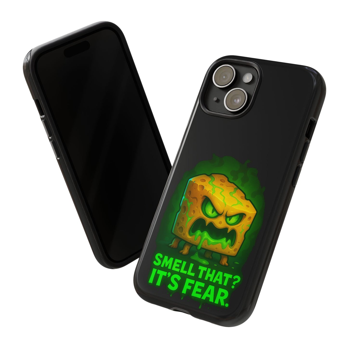 Phone Case — 'Smell That? It's Fear.' Spooky Cheese Monster Protective Case