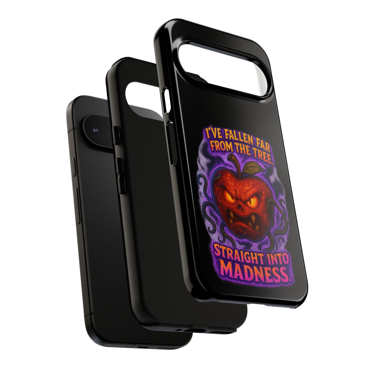 Phone Case — 'I've Fallen Far From the Tree, Straight Into Madness' Pumpkin Horror Design