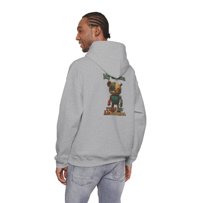 Bear Robot Hoodie — 'My Trauma runs on batteries' Cute Steampunk Plush Graphic Hoodie