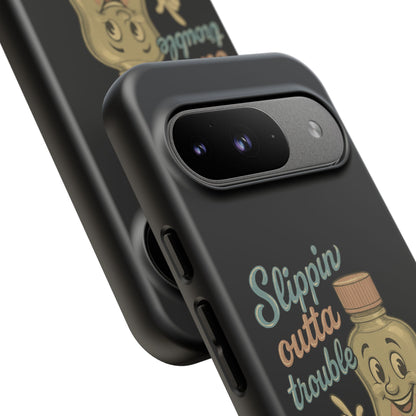 Phone Case — 'Slippin Outta Trouble' Retro Baby Oil Mascot