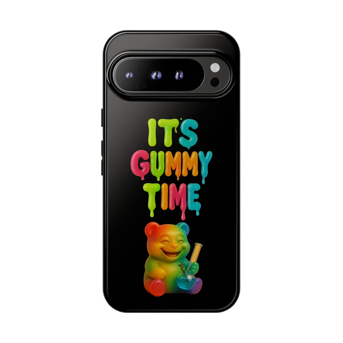 Phone Case — "It's Gummy Time" Rainbow Gummy Bear Protective Cover