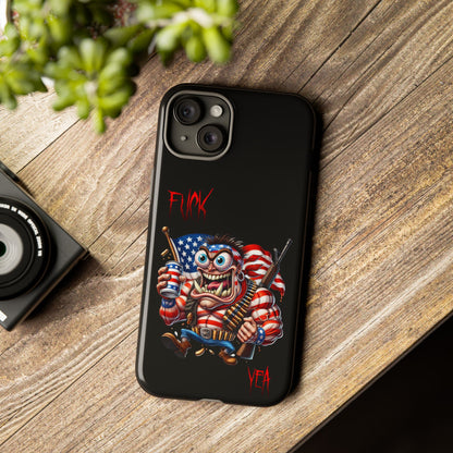 Patriotic Madman Phone Case — 'Funk Yea' USA Flag Tough Case