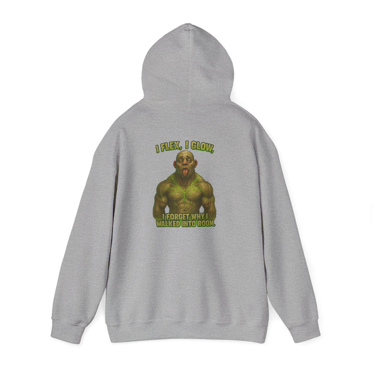 Hulk Gym Hoodie — I Flex Funny Muscle Meme Hoodie