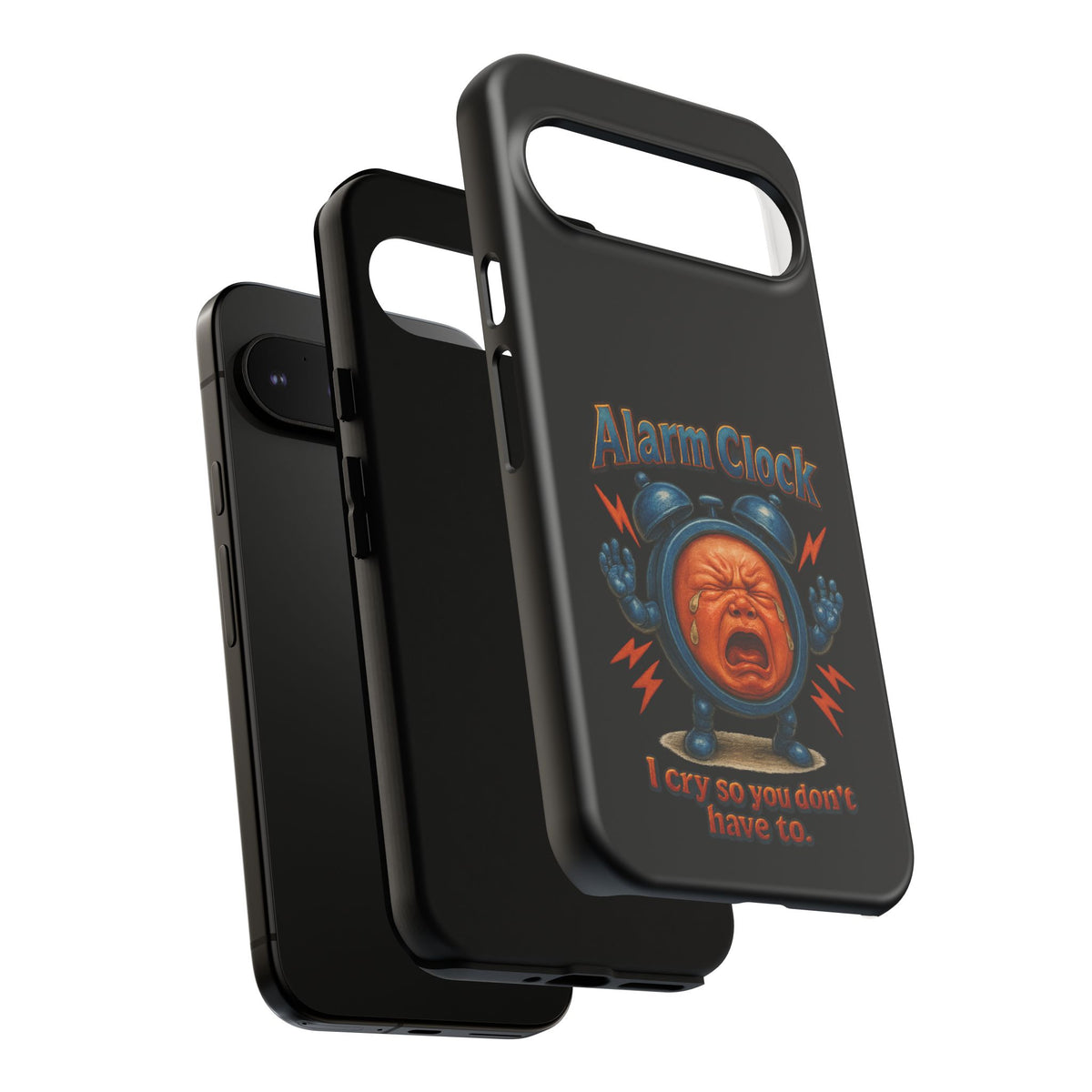 Phone Case — "Alarm Clock: I Cry So You Don't Have To" Funny Retro Baby Alarm Design