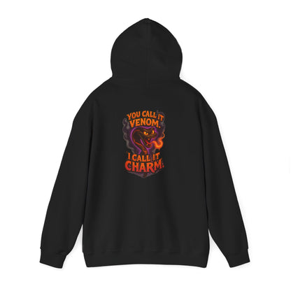 Venom I Call It Charm Hoodie — Spooky Snake Graphic Pullover
