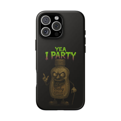 Phone Case — 'Yea I Party' Creepy Baby Bottle Graphic