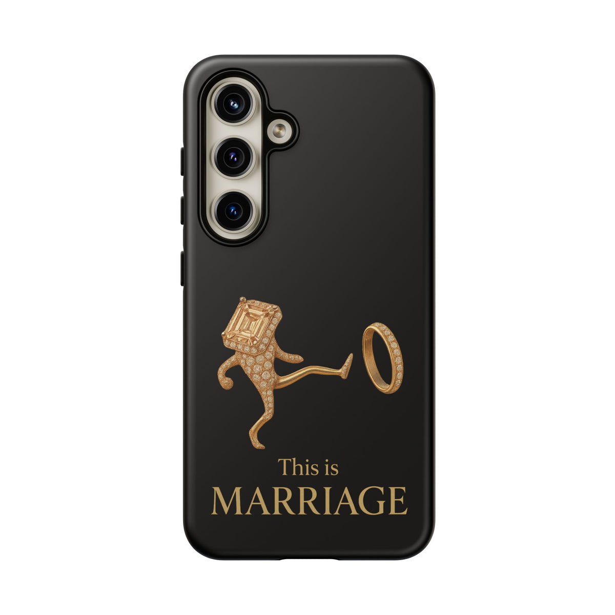 Phone Case - ‘This is Marriage’ Gold Ring Cartoon Design