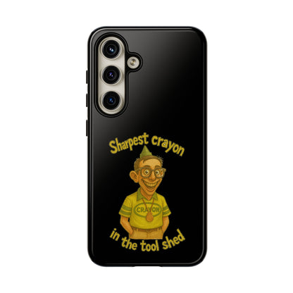Phone Case — "Sharpest Crayon in the Tool Shed" Retro Teacher/Geek Protective Cover