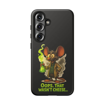 Phone Case — Funny Cartoon Rat "Oops That Wasn't Cheese" Protective Cover