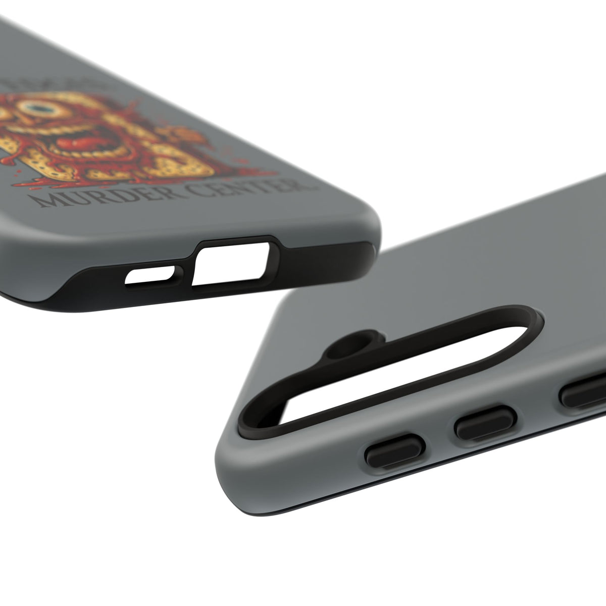 Phone Case — "Crispy Edges. Murder Center." Horror Toast Graphic