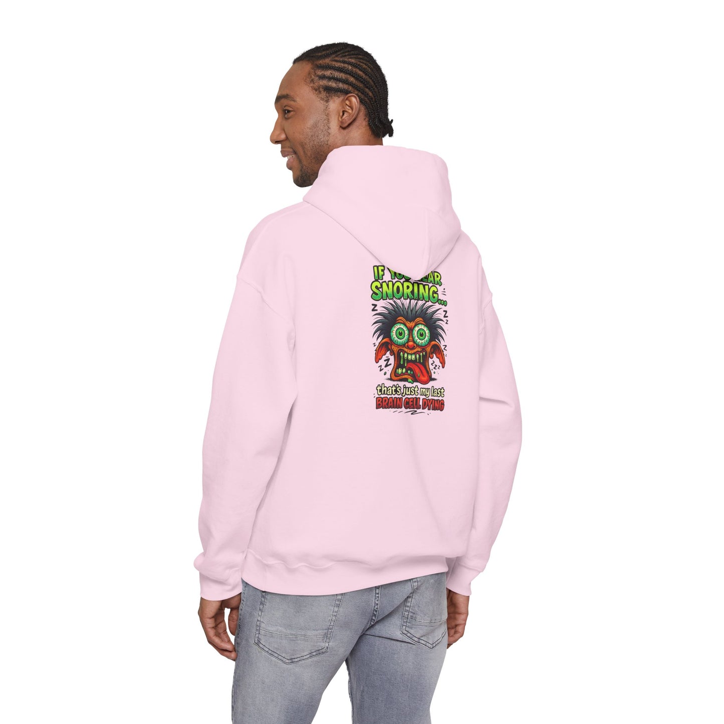 Funny Snoring Monster Hoodie – 'I'm Snoring' Graphic Back Pullover