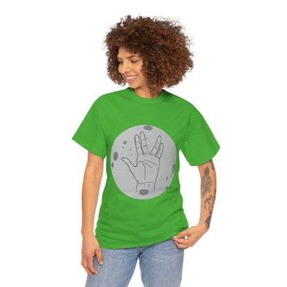 Vulcan Salute Moon Tee | Science Fiction Hand Graphic Tee