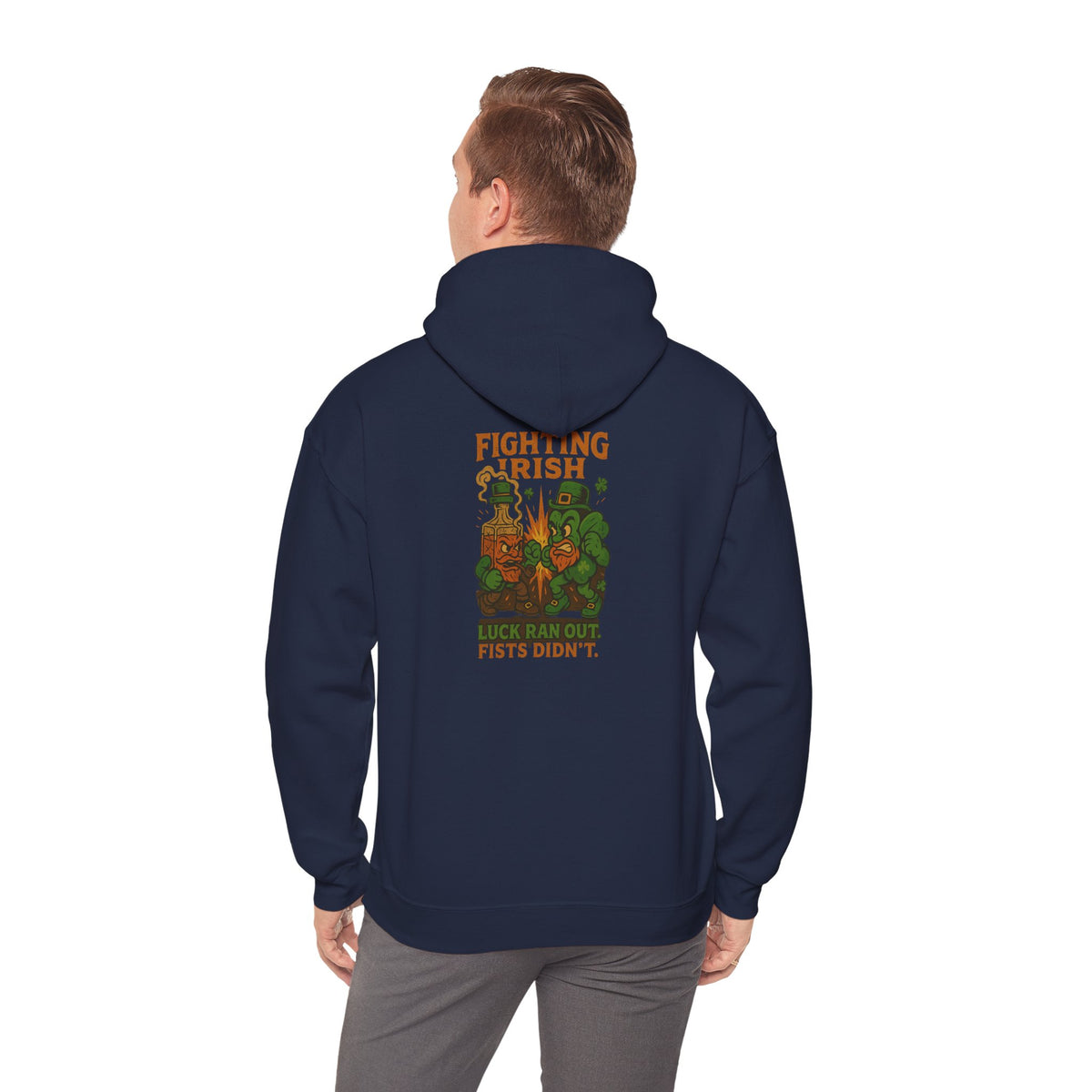 Irish Fighting Leprechaun Hoodie – St. Patrick's Day Shamrock Sweatshirt