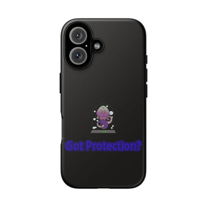 Phone Case — 'Got Protection?' Cute Purple Alien Anti-Shock Protective Cover