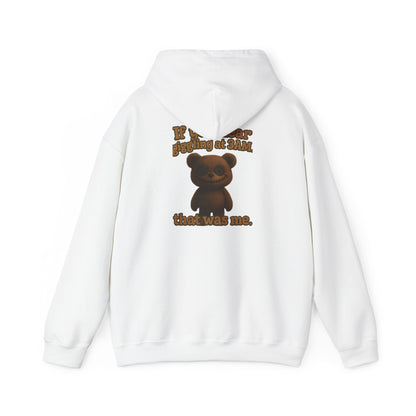 Bear Graphic Hoodie — "It Was Me" Cute Teddy Back Print