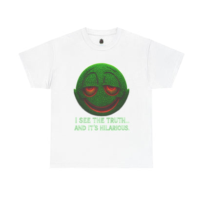 I See the Truth... and It’s Hilarious – Trippy Neon Smiley T-Shirt