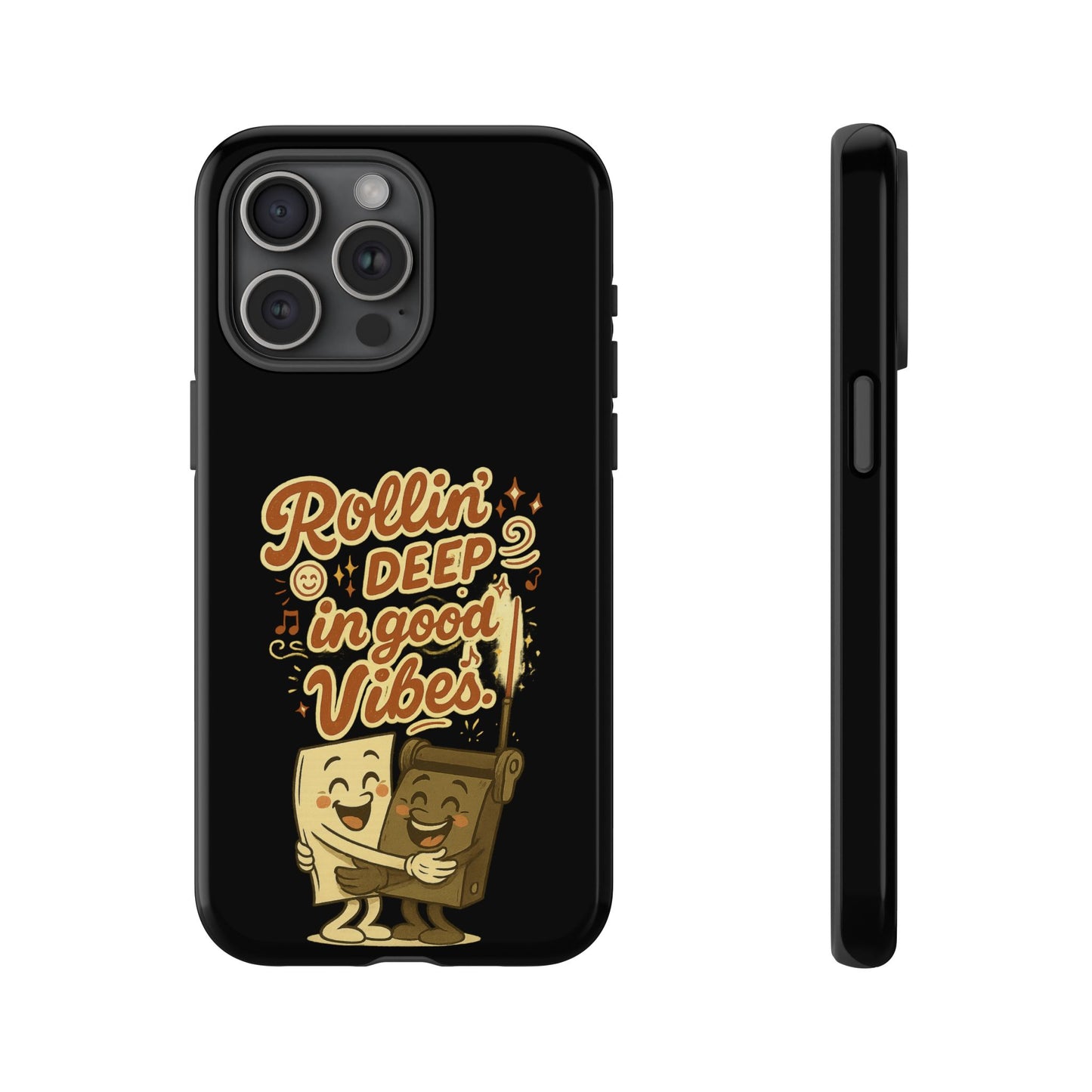 Phone Case — "Rollin' Deep in Good Vibes" Cartoon Retro Design