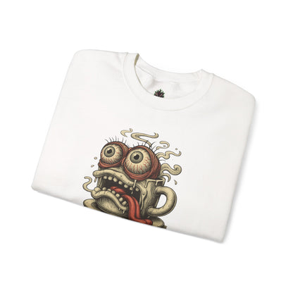 9 A.M. Coffee Mug Face Crewneck Sweatshirt