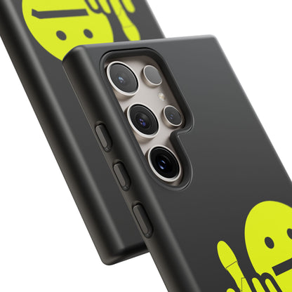 Phone Case — Neon Middle Finger Emoji Graphic