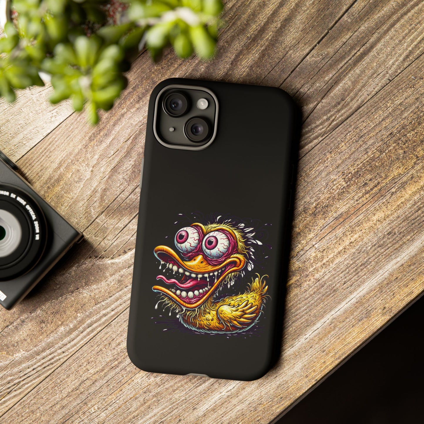 Duck Monster Phone Case — Crazy Cartoon Eye Duck Shock Design Tough Case