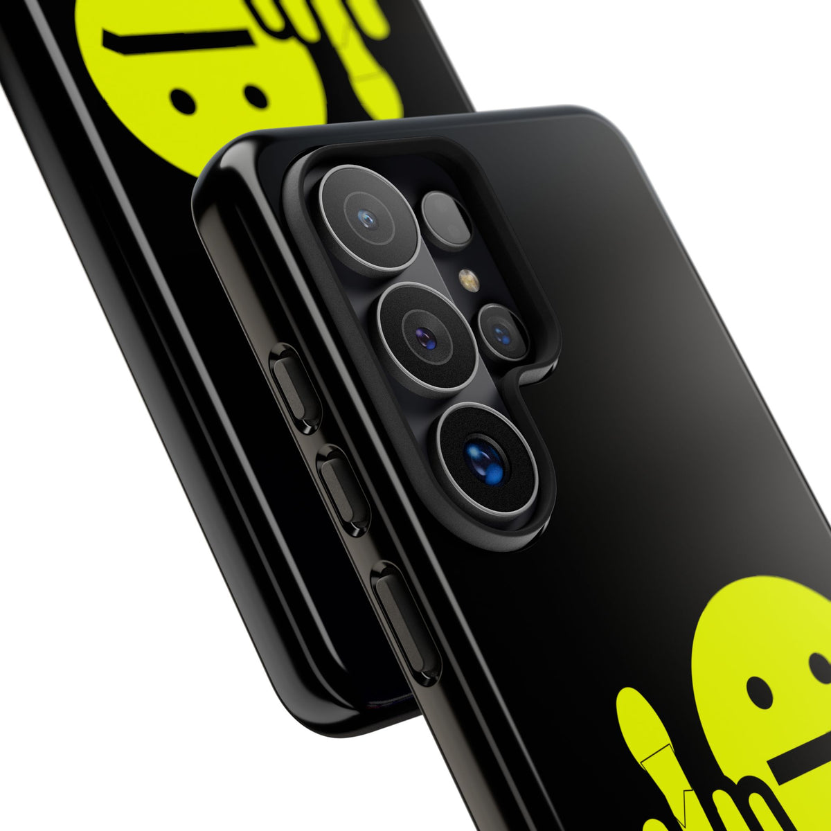 Phone Case — Neon Middle Finger Emoji Graphic